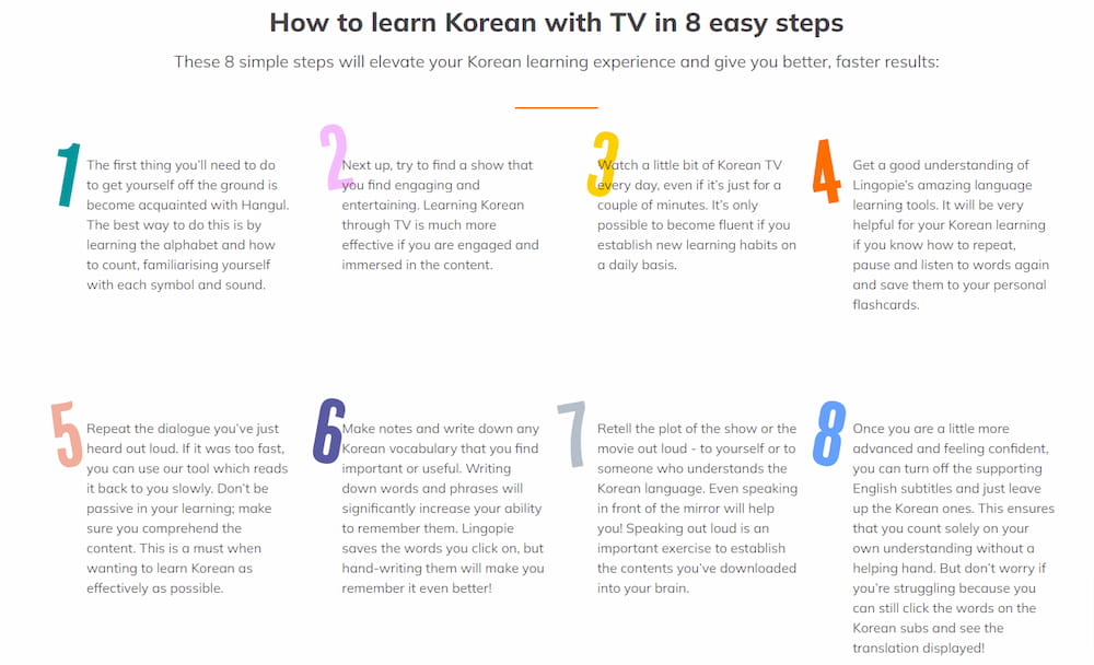 Learning Korean on Lingopie